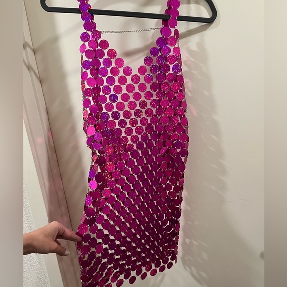BRAND NEW Mirror Disc Mini Dress from BooHoo. Size Small. Tags Still On - Picture 2 of 5